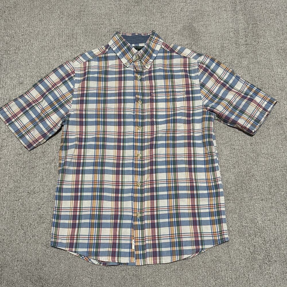 Woolrich Men’s Vintage madras plaid casual shirt Button Up Size Small